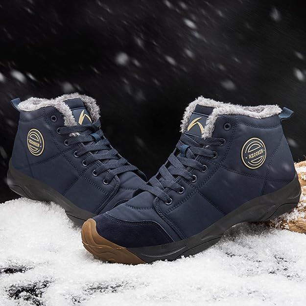 Ghete de iarna imblanite pentru barbati, impermeabile, usoare, albastre 44 [3]