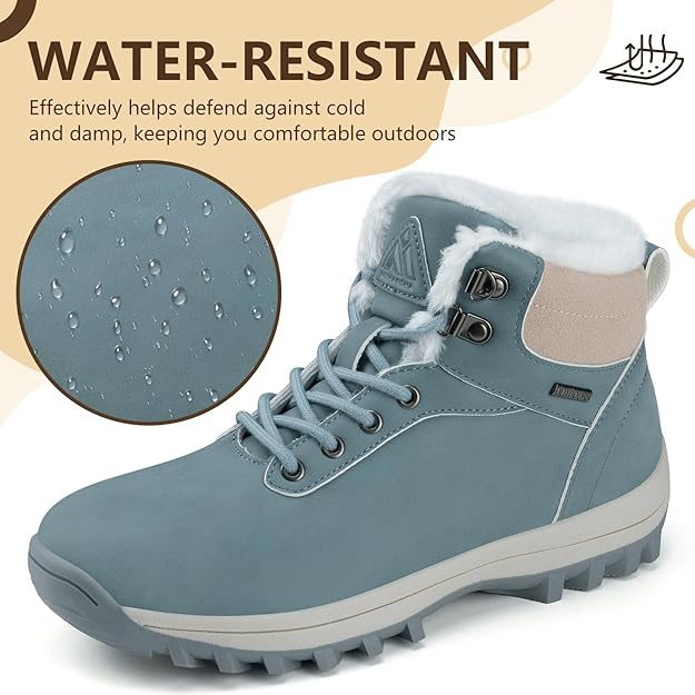 Ghete de iarna  imblanite, impermeabile, usoare, bleu/gri 41 [2]