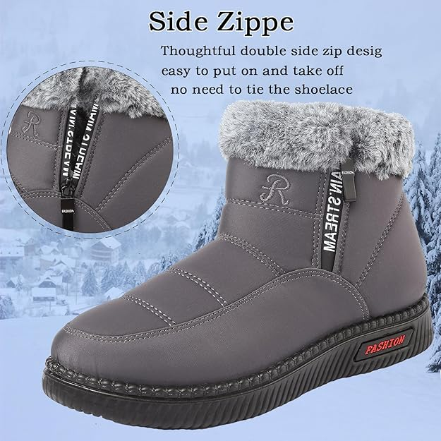 Ghete de iarna  pentru femei, impermeabile, usoare, gri 39 [4]