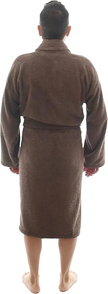 Halat de baie unisex din bumbac , maro, moale, super absorbant, M [5]