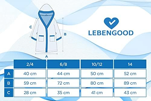 Halat de baie din bumbac pentru copii, Alb, moale, super absorbant, 14 [4]