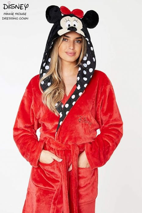 Halat de baie pentru femei, rosu Minnie Mouse, S [3]