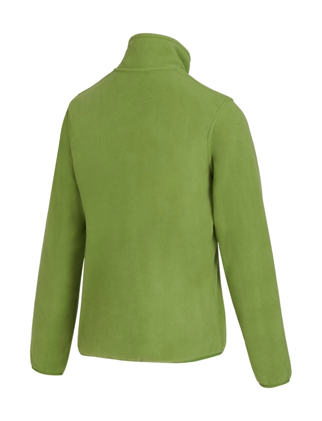 Hanorac din fleece pentru femei, maneca lunga, fermoar la gat, guler ridicat,verde L [3]