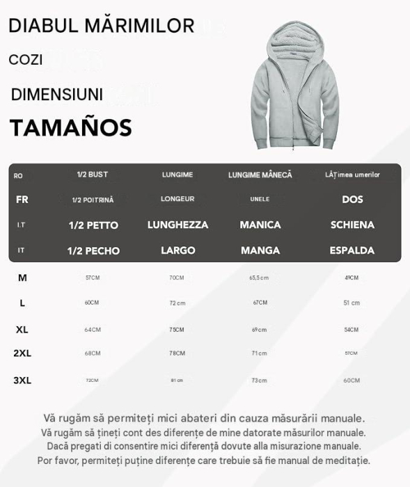 Hanorac Bărbați Igeekwell, cu Fermoar, Glugă și Căptușeală Fleece, de Iarnă, 3XL [6]