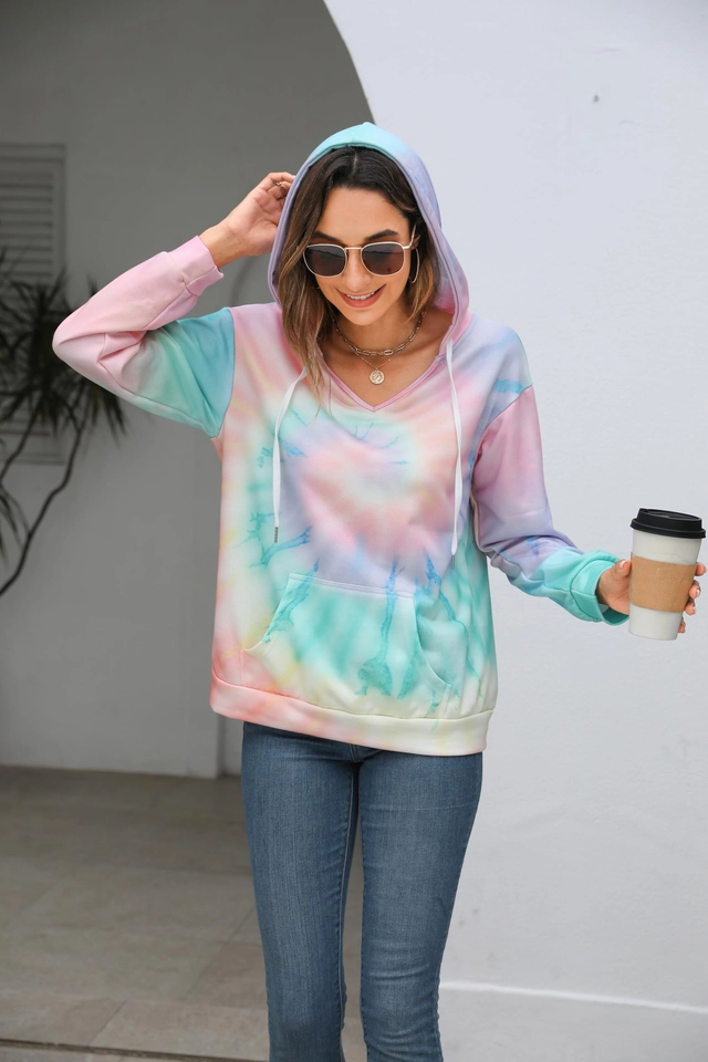 Hanorac sport de dama cu gluga si buzunar S [4]