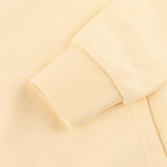 Hanorac lejer pentru copii, cu gluga si buzunar in fata, crem 7-8 ani [4]