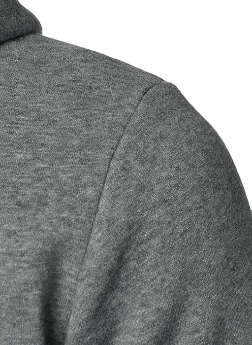 Hanorac unisex lejer, cu gluga si buzunare Gri S [4]