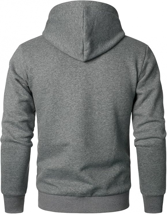 Hanorac unisex lejer, cu gluga si buzunare Gri S [3]