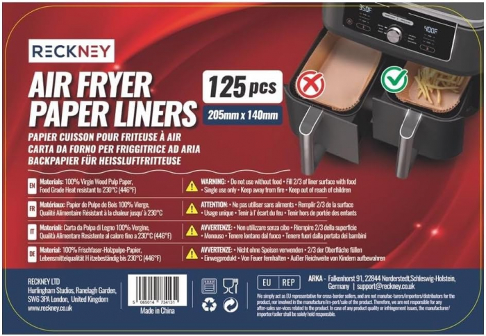 Hartie de copt pentru airfryer 14-22 cm 125 bucati [6]
