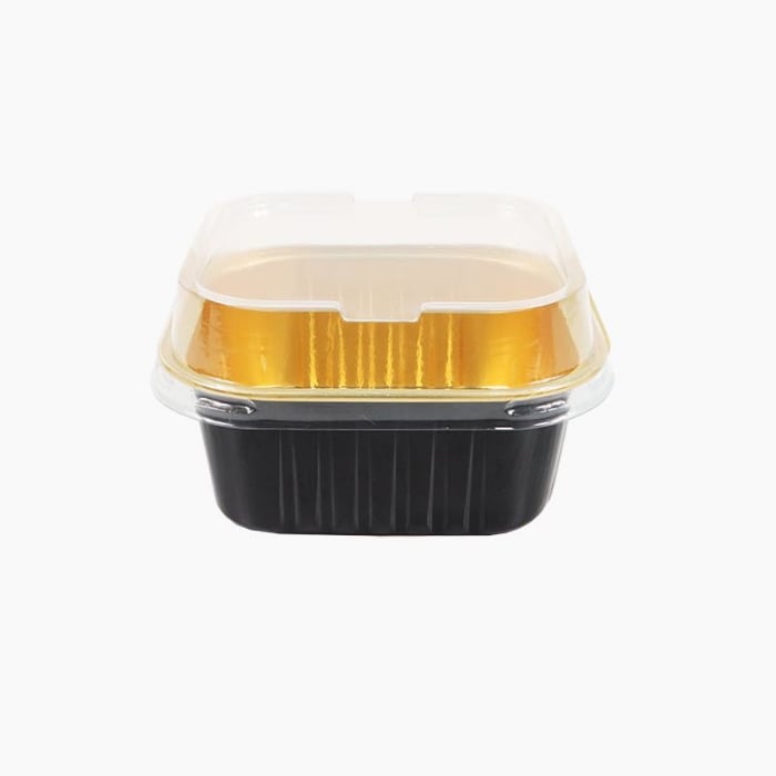 Cupe de copt reutilizabile din aluminiu, 150 ml, 50 bucati cu capace [1]