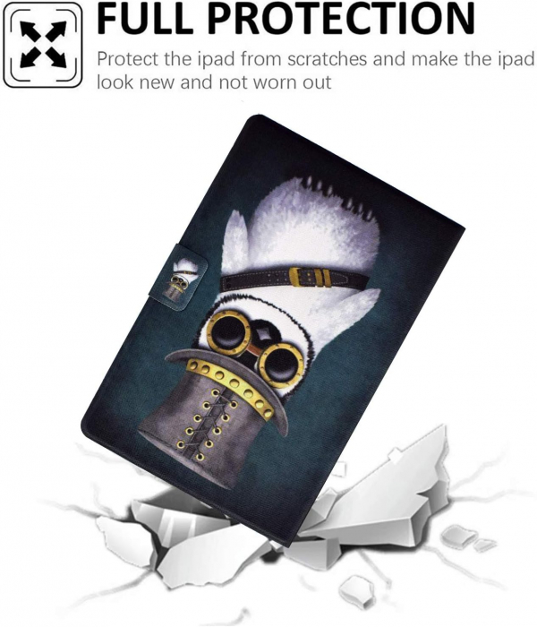 Husă carte compatibila tabletă Samsung Galaxy Tab A7 Lite 8,7 inchi 2021 SM-T220/T225, piele PU, Pinguin [6]