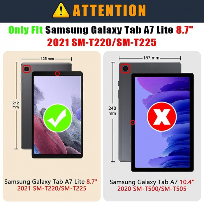 Husă carte compatibila tabletă Samsung Galaxy Tab A7 Lite 8,7 inchi 2021 SM-T220/T225, piele PU, Pinguin [2]