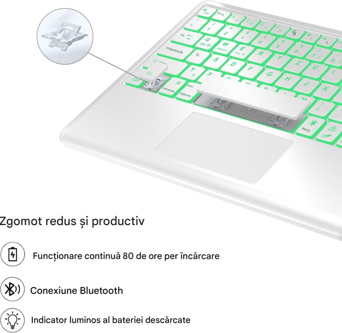 Husa compatibila cu iPad Air 13 M2/M3(2025/2024). carcasa magnetica, Touchpad, Bluetooth [4]