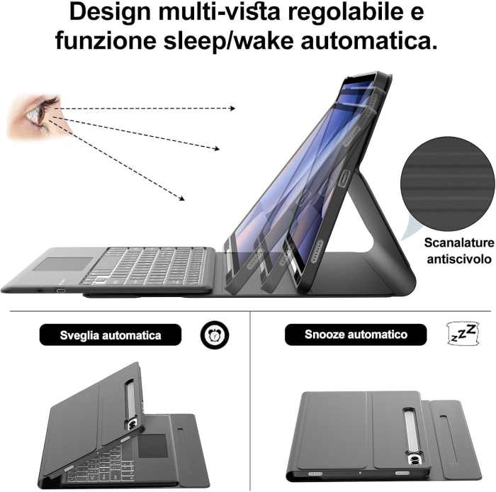 Husa cu tastatura, cu Bluetooth, cu touchpad compatibila cu Samsung Galaxy Tab S10 Plus/S9 FE Plus/S9 Plus [6]