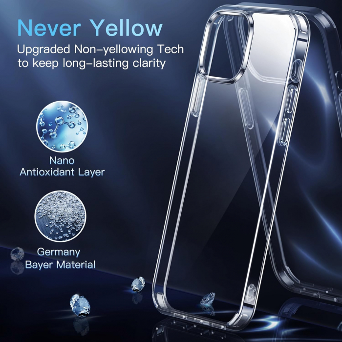 Husa compatibila cu iPhone 13 Pro, anti-soc, subtire, elastica, Transparenta [2]
