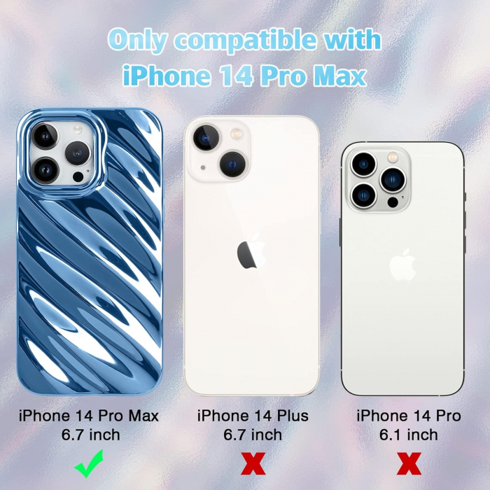 Husa compatibila cu iPhone 14 Pro, anti-soc, subtire, elastica, Albastra [5]