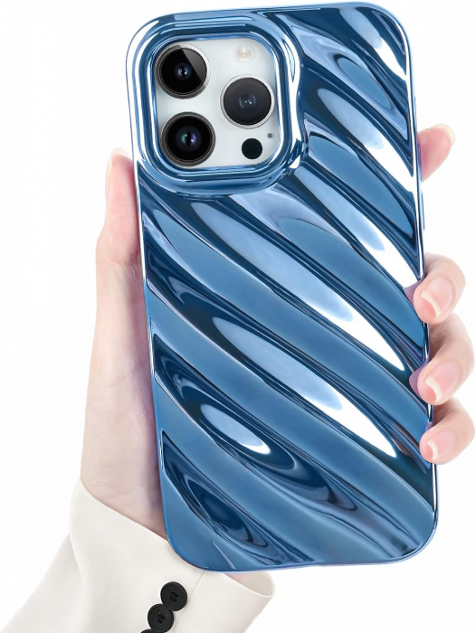 Husa compatibila cu iPhone 14 Pro, anti-soc, subtire, elastica, Albastra [1]