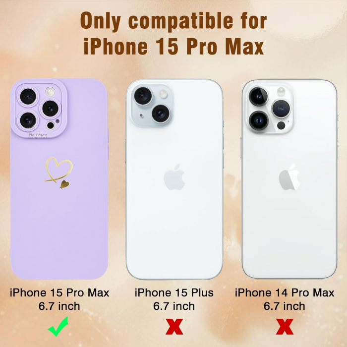 Husa compatibila cu iPhone 15 Pro Max, anti-soc, subtire, elastica, Mov [6]