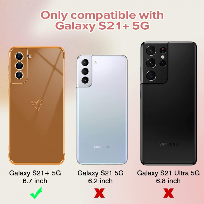 Husa compatibila cu Samsung Galaxy S21 Plus 5G, anti-soc, subtire, elastica, Maro [3]