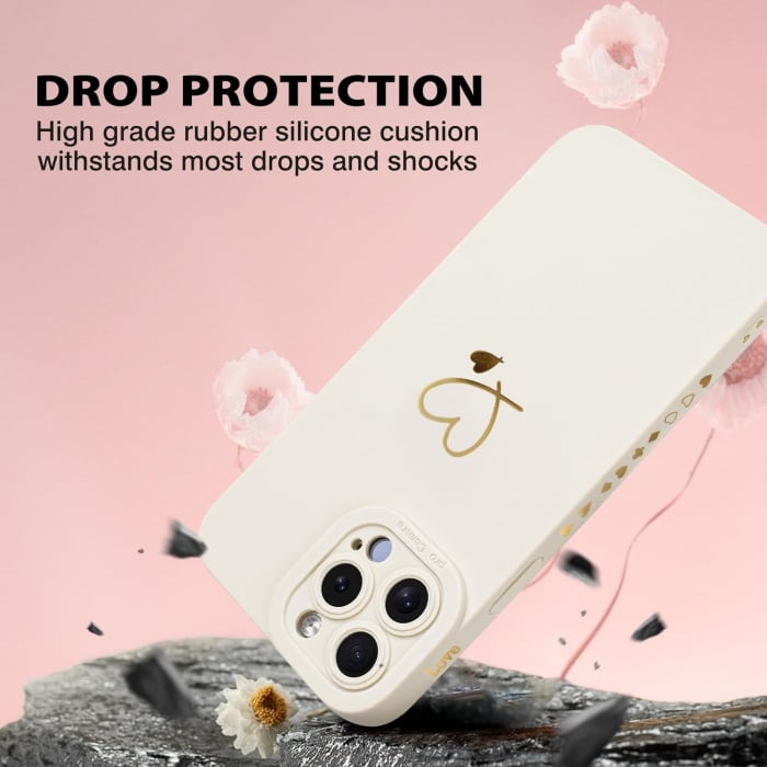 Husa compatibila cu iPhone 15 Pro, anti-soc, subtire, elastica, Alba [3]