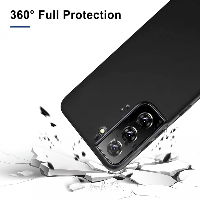 Husa compatibila cu Samsung Galaxy S21 FE 5G, anti-soc, subtire, elastica, Negru [4]