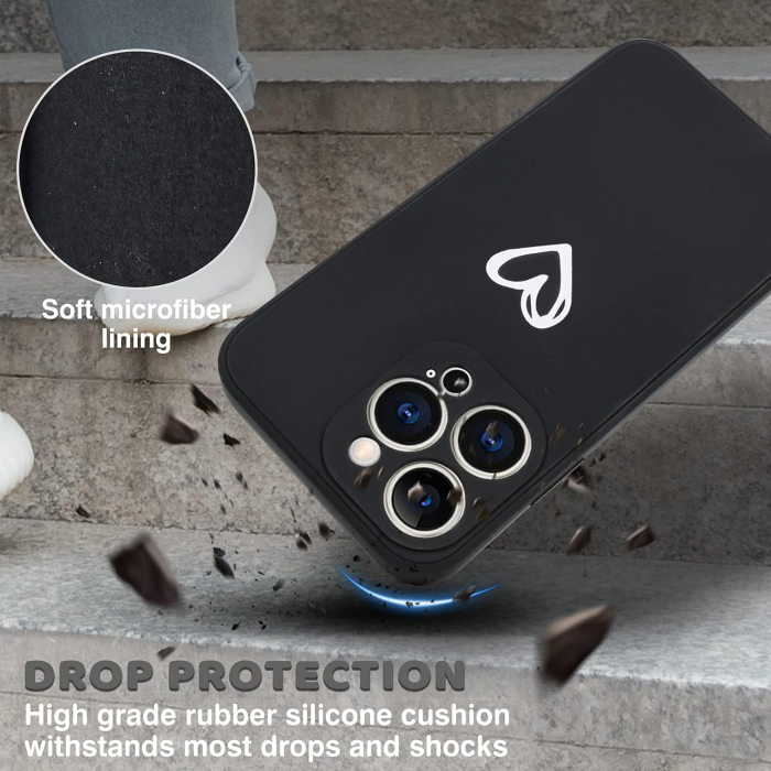 Husa compatibila cu iPhone 13 Pro Max, anti-soc, subtire, elastica, Negru [2]
