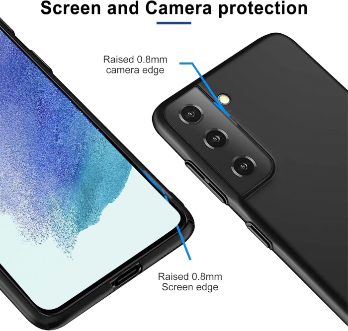 Husa compatibila cu Samsung Galaxy S21 FE 5G, anti-soc, subtire, elastica, Negru [3]