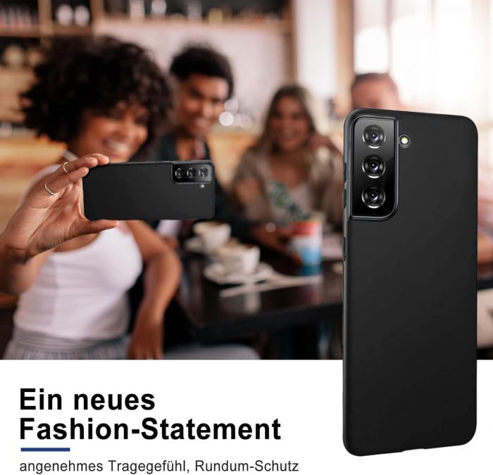 Husa compatibila cu Samsung Galaxy S21 FE 5G, anti-soc, subtire, elastica, Negru [7]