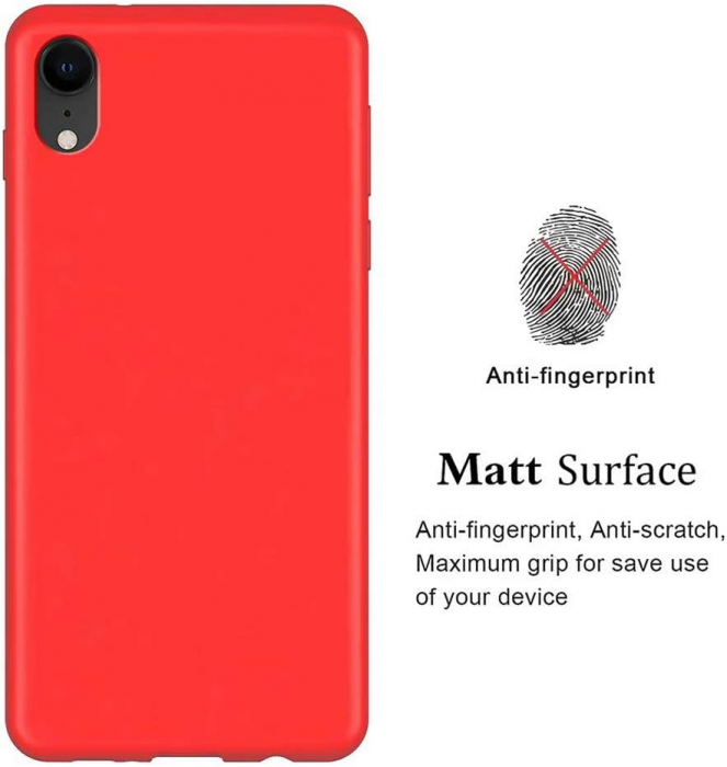 Husa compatibila cu Iphone XR, anti-soc, subtire, elstica, Rosu [6]