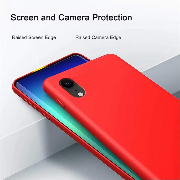 Husa compatibila cu Iphone XR, anti-soc, subtire, elstica, Rosu [3]