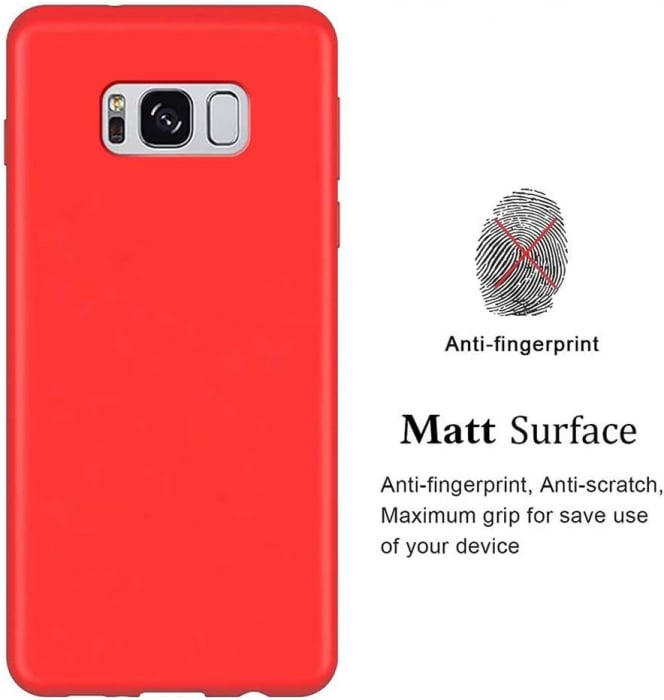Husa compatibila cu Samsung Galaxy S8 Plus, anti-soc, subtire, elstica, Rosu [6]