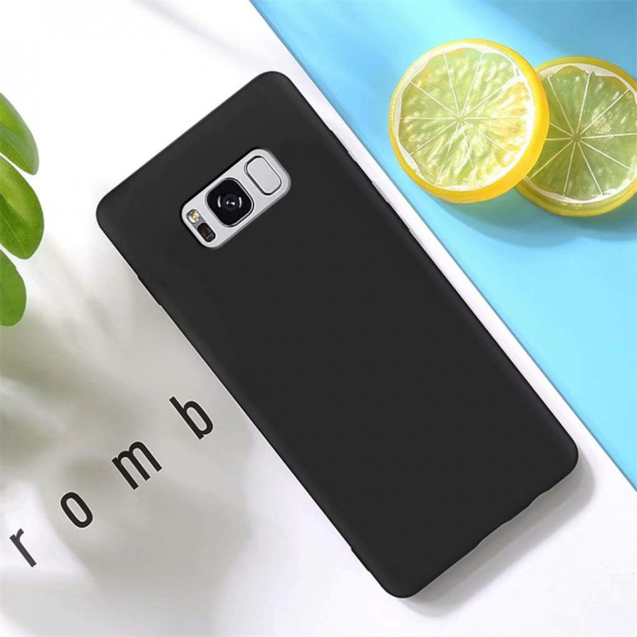 Husa compatibila cu Samsung Galaxy S8 Plus, anti-soc, subtire, elstica, Negru [4]