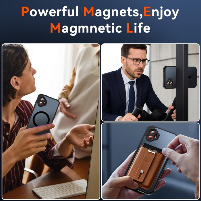 Husa compatibila cu Samsung Galaxy XCover 7 Pro, rezistentă la șocuri, antizgârieturi, mată, translucidă, neagra [4]