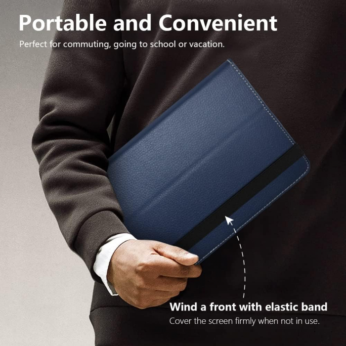 Husa compatibila cu Teclast P25T Case, ApoloMedia EP103A Case 10", PU albastra [7]