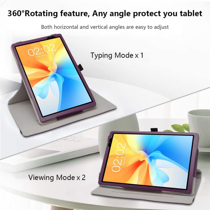 Husa compatibila cu Teclast P25T Case, ApoloMedia EP103A Case 10", PU violet [3]