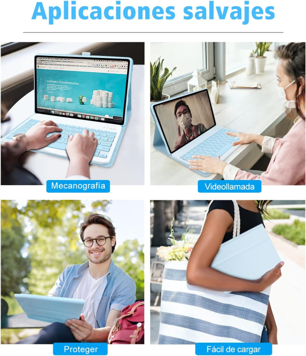 Husă din piele pentru Lenovo Tab P11 2021 TB-J606 și  Plus 2021 TB-J607 cu tastatură SlimShell de 11" [6]