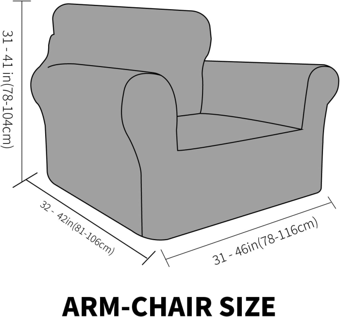 Husa elastica fotoliu 78-116 cm kaki [6]
