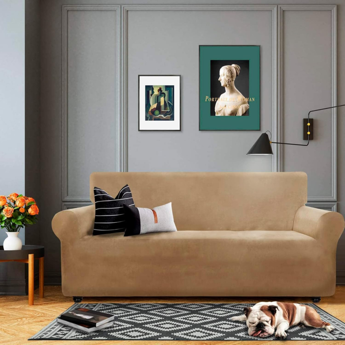 Husa elastica fotoliu 78-116 cm kaki [2]