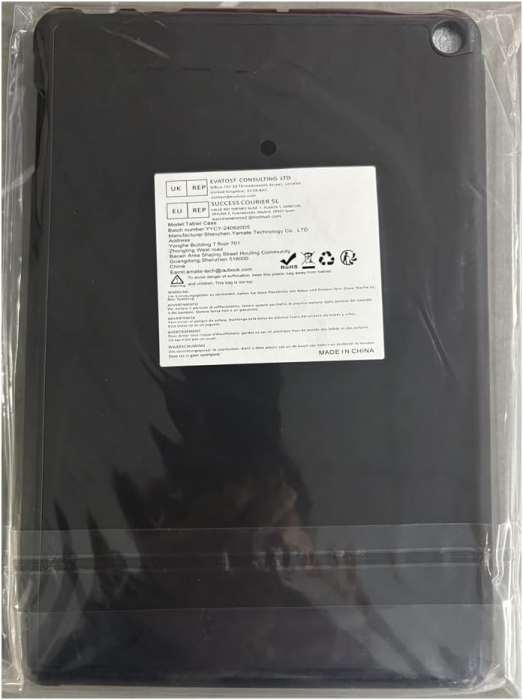 Husă iPad Pro 11 inch M4 2024, cu suport pentru creion, spate plin, cu Auto Wake Sleep-neagra [8]