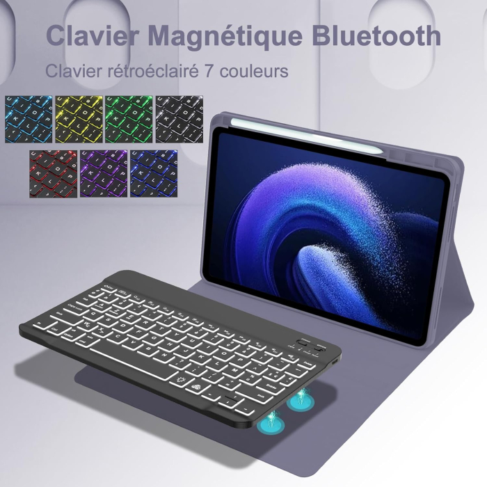 Husă si tastatură compatibil cu Xiaomi Pad 6/6 Pro 11-inch 2023 gri [3]