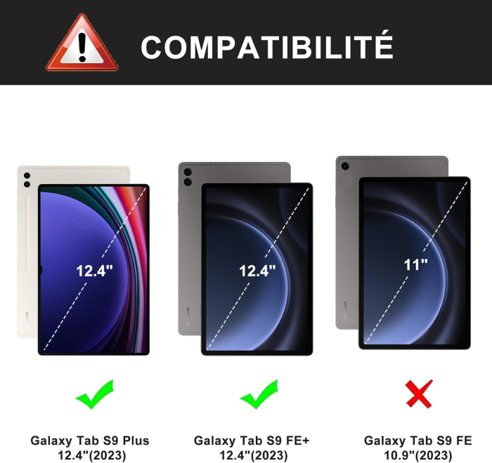 Husă bleu si tastatură cu Iluminare compatibila cu Samsung Tab FE+/S9 FE Plus 12,4" [2]