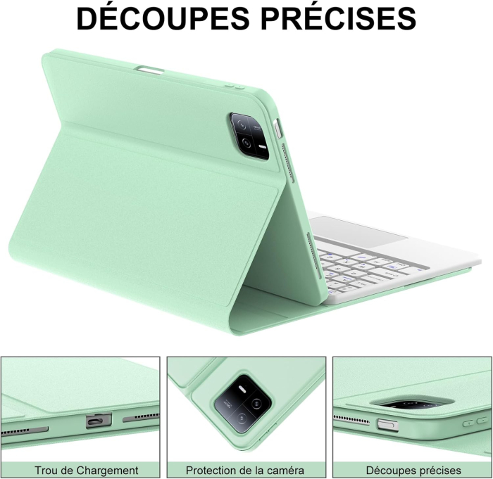 Husă si tastatură compatibil cu Xiaomi Pad 6/6 Pro 11-inch 2023 verde [6]