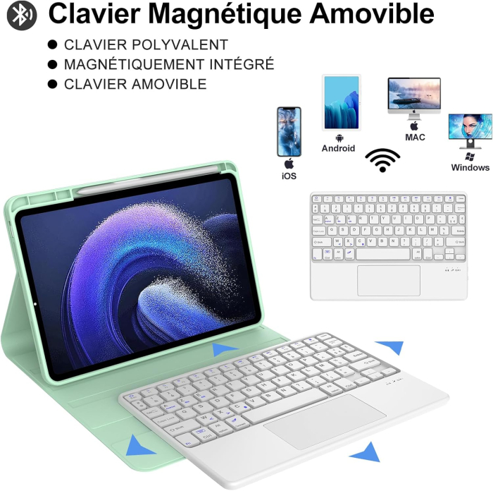 Husă si tastatură compatibil cu Xiaomi Pad 6/6 Pro 11-inch 2023 verde [3]