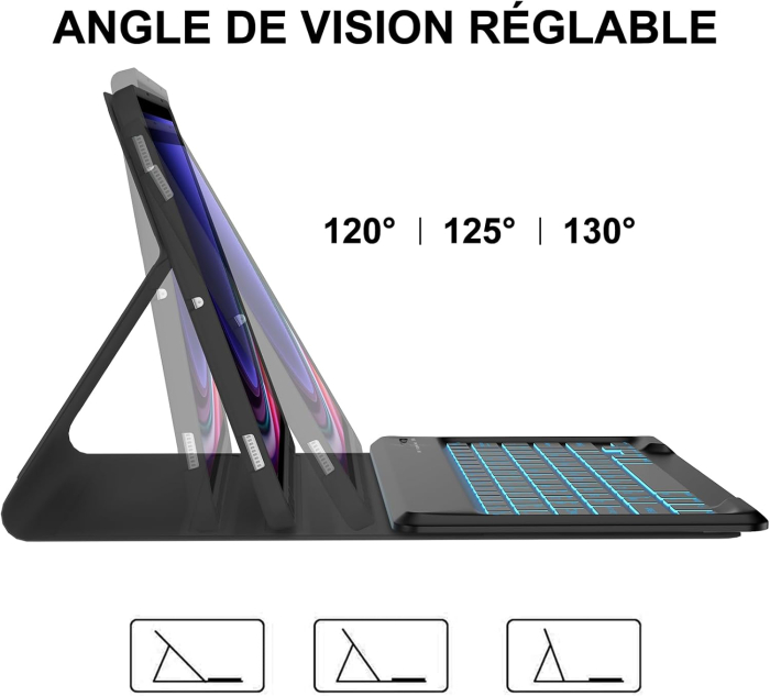 Husă si tastatură cu Iluminare compatibila cu Samsung Tab FE+/S9 FE Plus 12,4" [4]