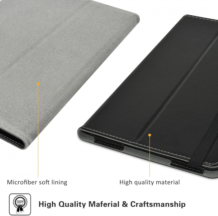Husa tableta Blackview Tab 15, 10.5 inci, piele PU neagra [3]