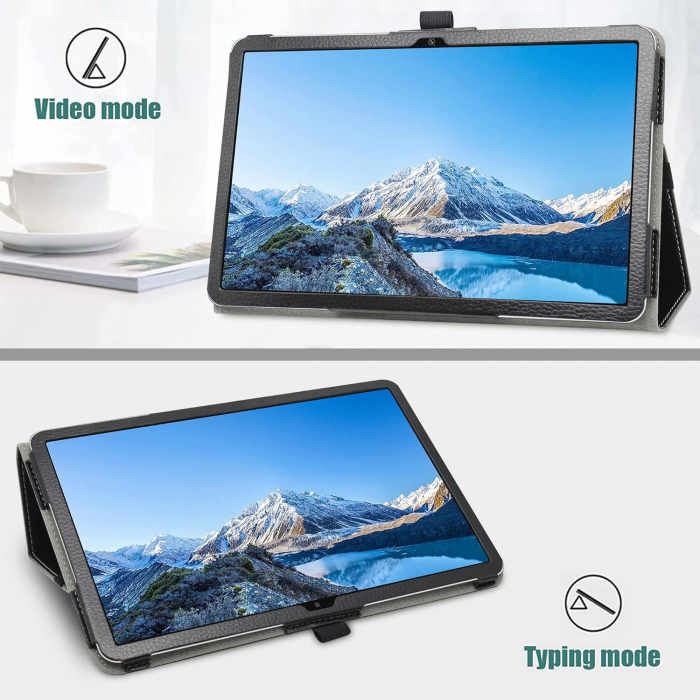 Husa tableta Blackview Tab 15, 10.5 inci, piele PU neagra [4]