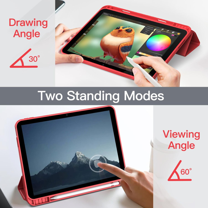 Husa argintie tableta iPad 10 10,9 inchi, model 2022, generația a 10-a cu suport pentru creion [5]