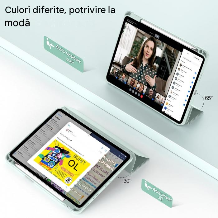 Husa tableta mov iPad Air 11 a 4-a/a 3-a/a 2-a generație (2022/2021/2020 cu Auto Sleep Wake [7]