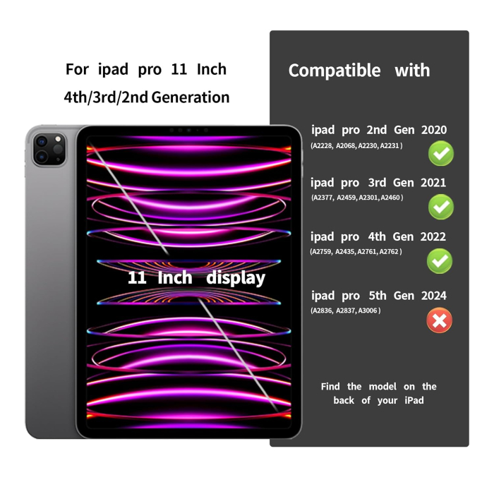 Husa tableta iPad Air 11 a 4-a/a 3-a/a 2-a generație (2022/2021/2020 cu Auto Sleep Wake Verde inchis [2]