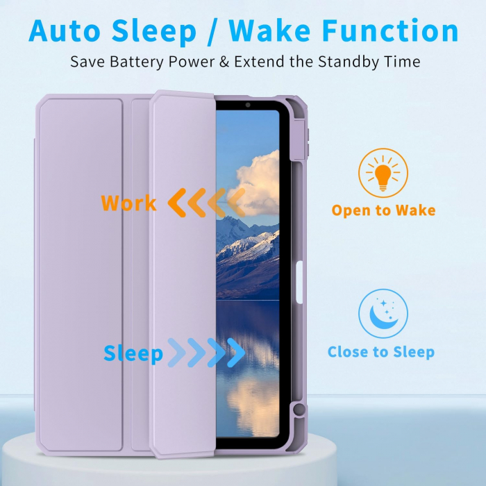 Husa tableta iPad Air 11 inch 2024 M2/ iPad Air 5/4 (2022/2020 10.9 inch) cu Auto Sleep Wake Mov [6]